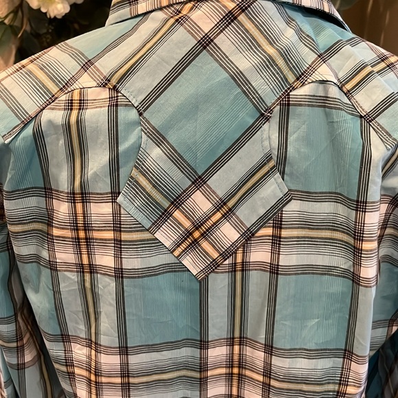 Cruel Girl Snap Button Long Sleeve Western Shirt Size L - Picture 5 of 16